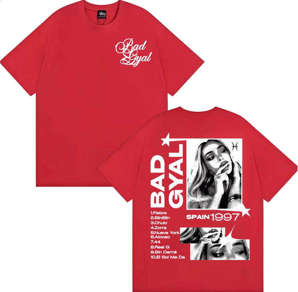 

Singer Bad Gyal Album Tour 2025 Graphic T Shirts Unisex Women Harajuku Hip Hop Street Tshirt 100 Cotton Comfort Oversized T Shirt S