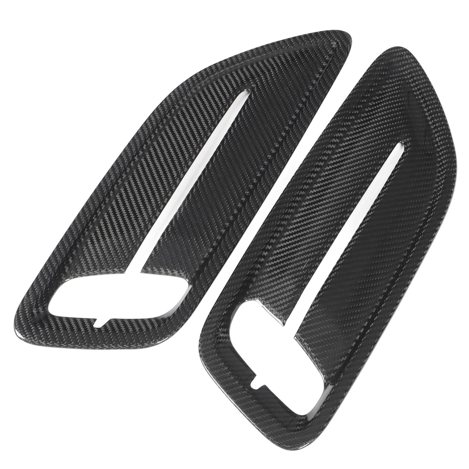 

2 Pcs Engine Hood Air Vent Cover Carbon Fiber Front Upper Bonnet Hood Air Outlet Cover Replacement for Kia Stinger 2018