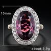 Accessories, Women'S Pomegranate Red Zircon Two-Tone Ring, Classic Women'S Wedding Ring