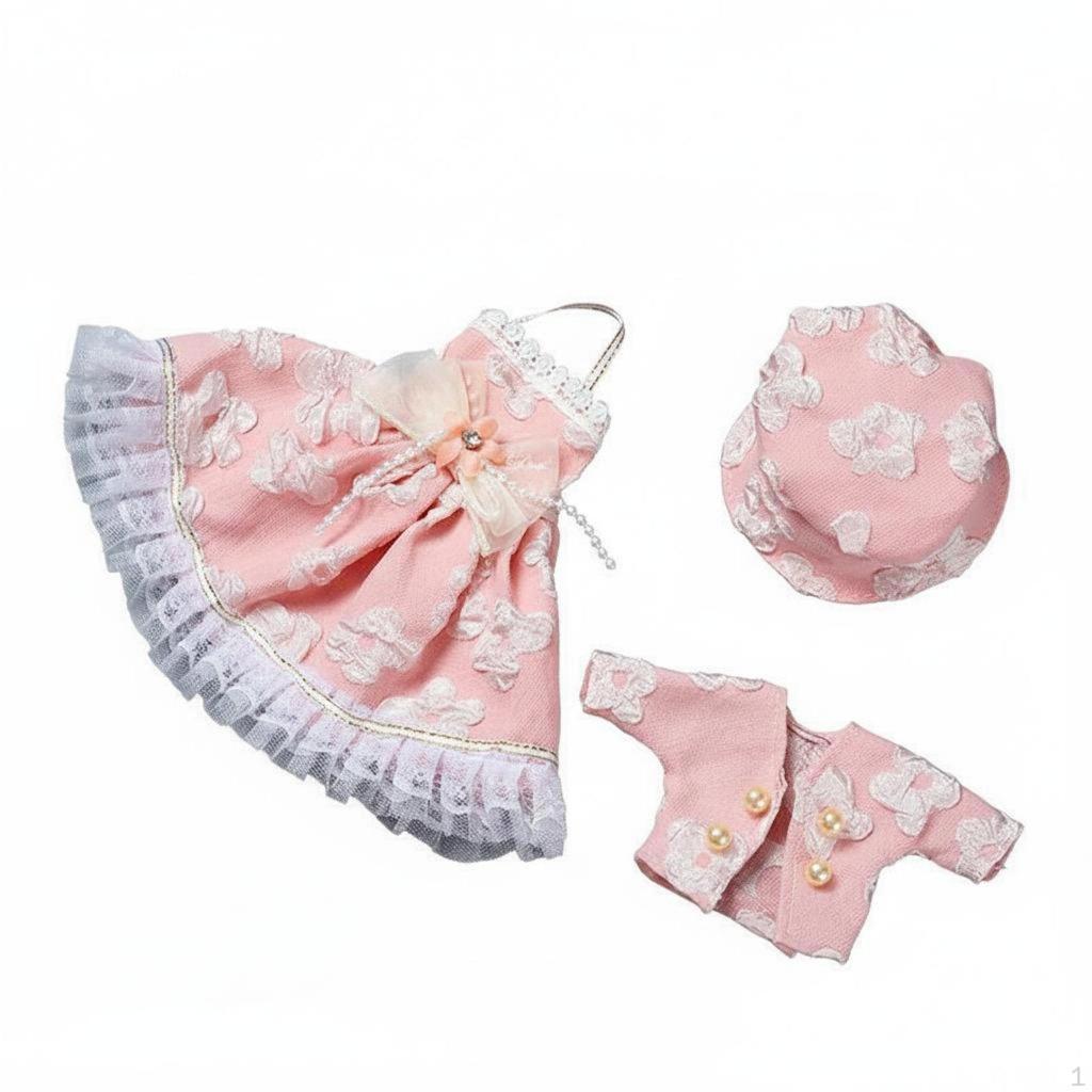 30cm Doll Outfit Great Gift BJD Dress Set Detailed Design for Kids, Dollhouse Play