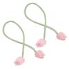 2 Stück Tulpenknospen Gardinenbinder, Dekorative Gardinen-Raffhalter, Knospen Weiche Seil-Raffhalter für Schlafzimmergardinen Terrassenvorhänge