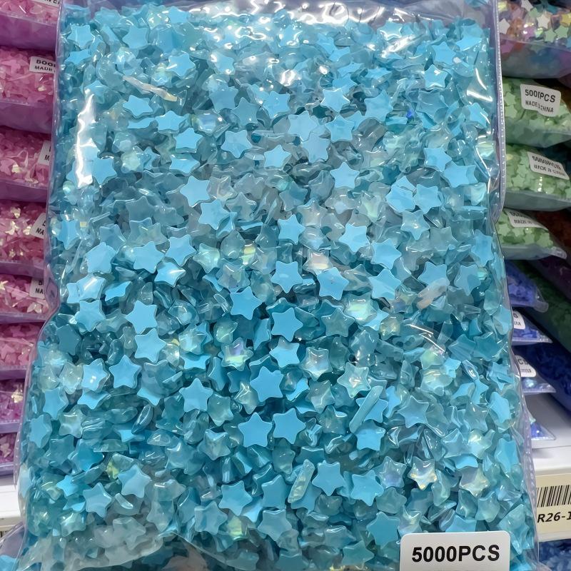 Mocha Glitter Star Nail Art & Hair Clips Resin Accessories