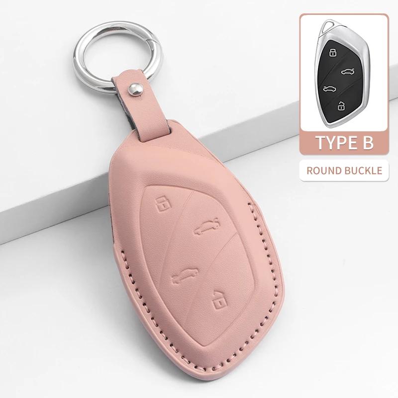 Interior Mouldings Leather Car Key Case Cover Protector Shell Fob Accessories For MG 4 2023 Mg4 Ev MG HS GT ZS EV ZX MG5 MG6 3 B