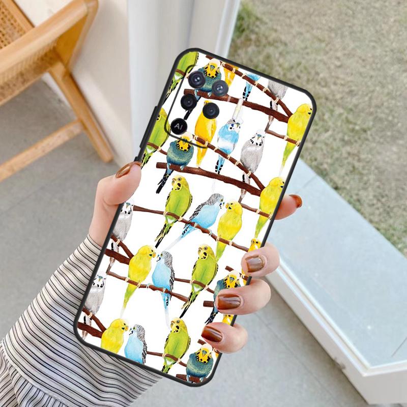 Animal Parrot Bird Case For Oppo A5 Pro A15 A17 A57 A77 A18 A38 A58 A78 A98 A94 A74 A54 A40 A60 A80 A16 A76 A96