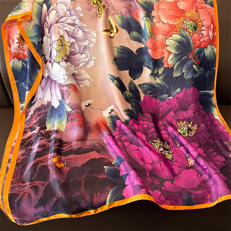 

Модный атласный шелковый шарф 180x90 см для женщин, роскошный большой платок-шаль, мусульманский хиджаб, повязка на голову, пляжный палантин, женская бандана, фуляр, тюрбан One Size