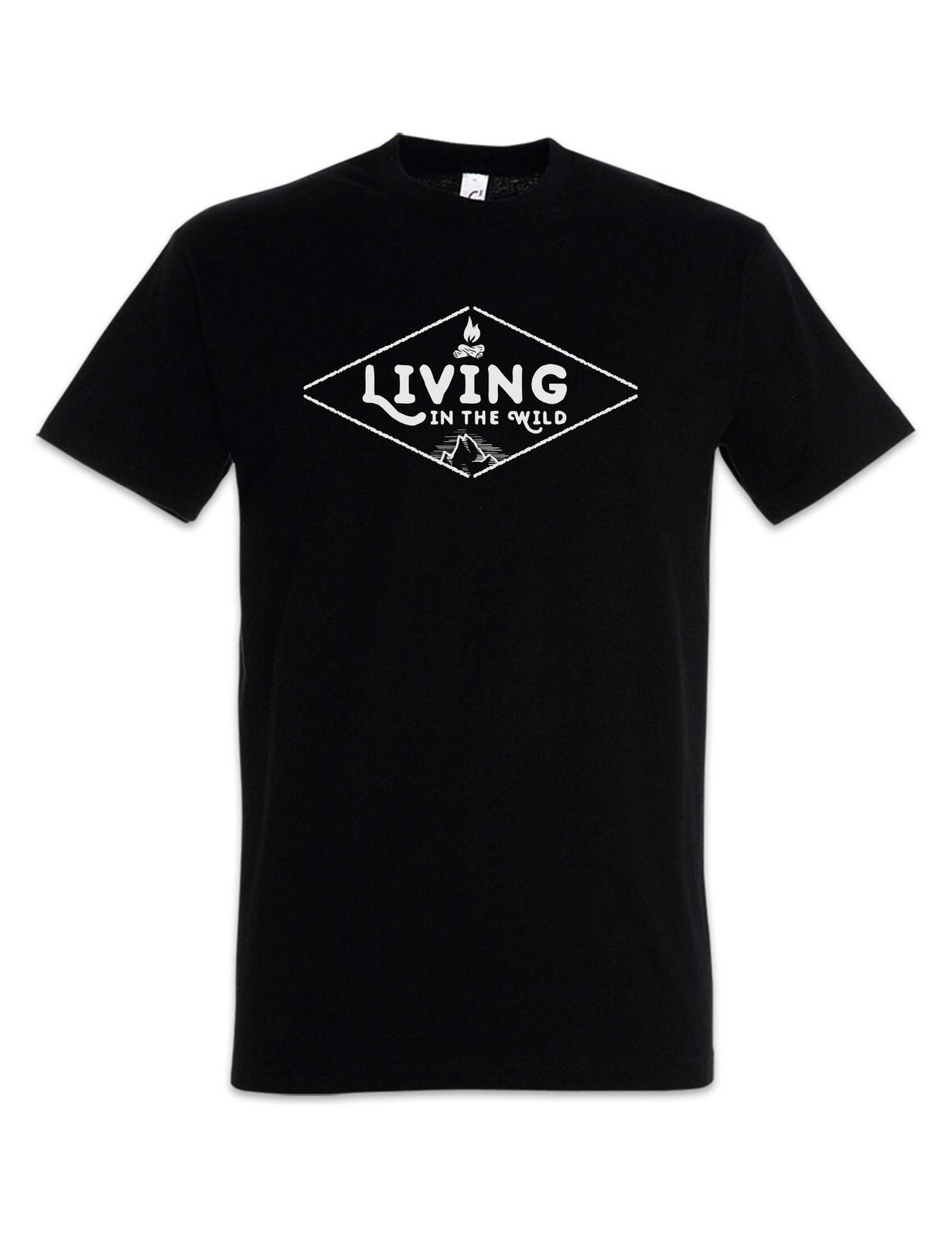 Living In The Wild T-Shirt Bonfire Campfire Environmental Protection Camping XXXXL