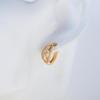 Cross Fashion Light Luxury Zirconia Petal Earrings
