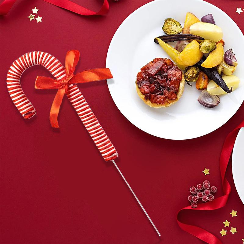 Christmas Candy Cane Shape Cute Christmas Tree Cuttings Traditional Shape Christmas Tree Decorations Christmas Atmosphere 20x10cm