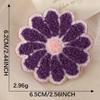 Chenille Heart & Flower Embroidery Patch with Adhesive Backing