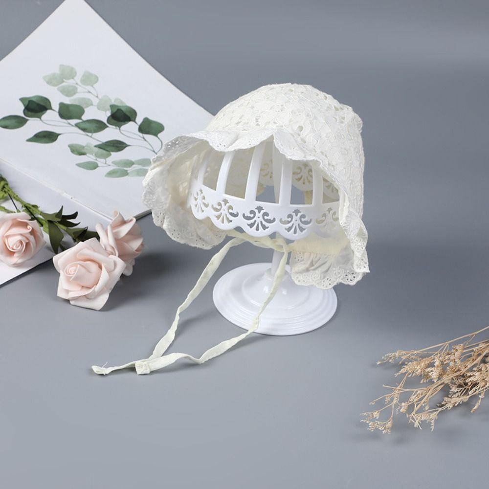 Flower Lace Baby Princess Hat Lace Princess Hat with Large Brim Cute Lace Baby Cap