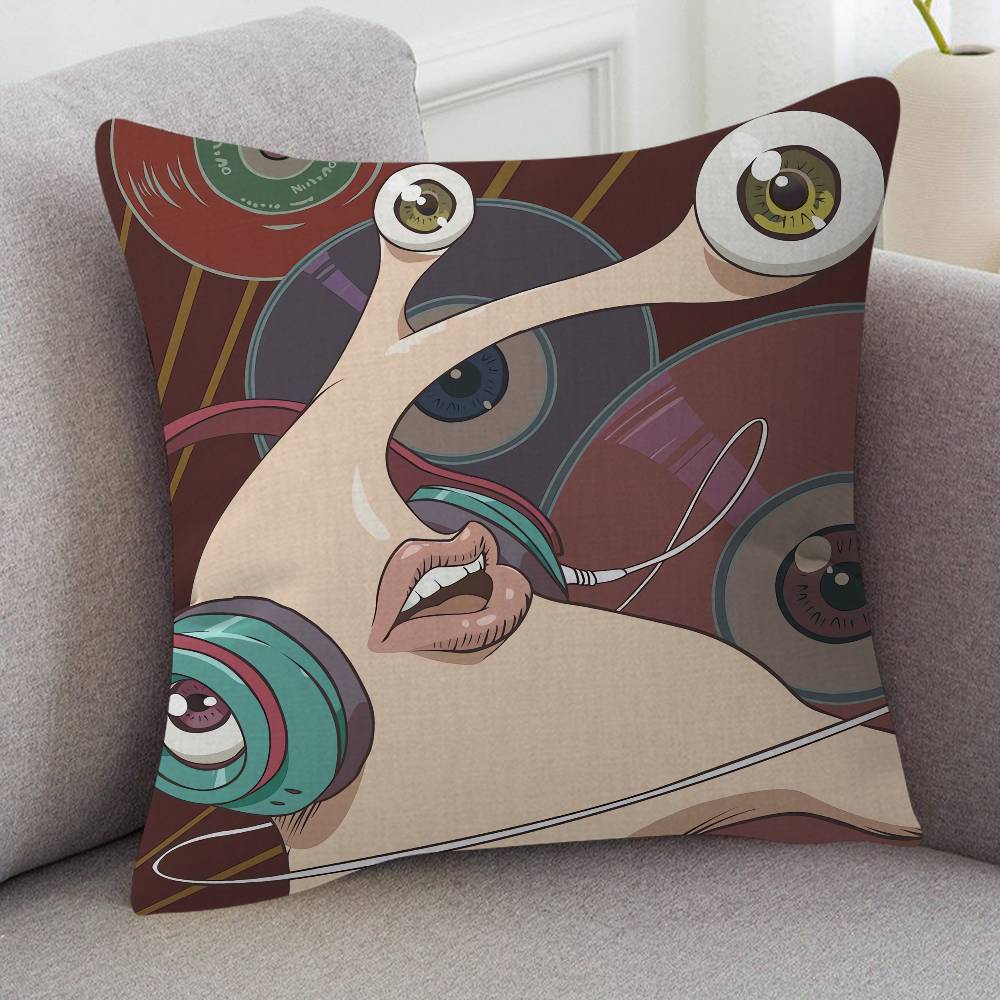 Anime Parasyte Cute Cartoon Two-dimensional Pillowcase Bedroom Sofa Cushion Cover Nap Pillow Cover