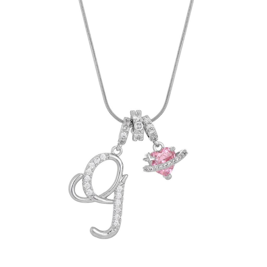 Dopamine 26-Letter Necklace: Light Luxury Collarbone Chain for Women