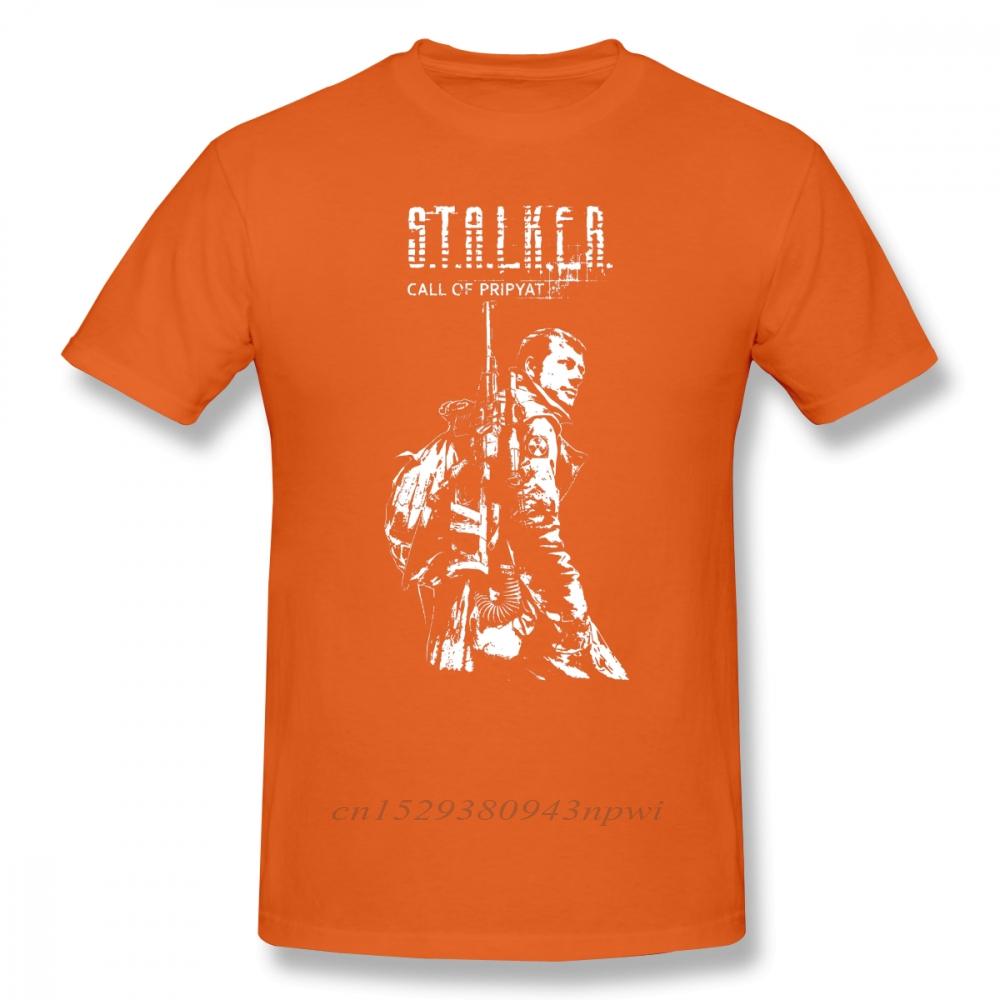 Stalker Game T Shirt Stalker COP White TShirt 100 Cotton Male Tee Shirt Print Casual ShortSleeve Plus size Awesome Tshirt