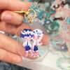 Game Saihate Station Harunatsufuyu Haru Shion Tachinami Cosplay Keychain Cartoon Acrylic Pendant Keyring Accessories