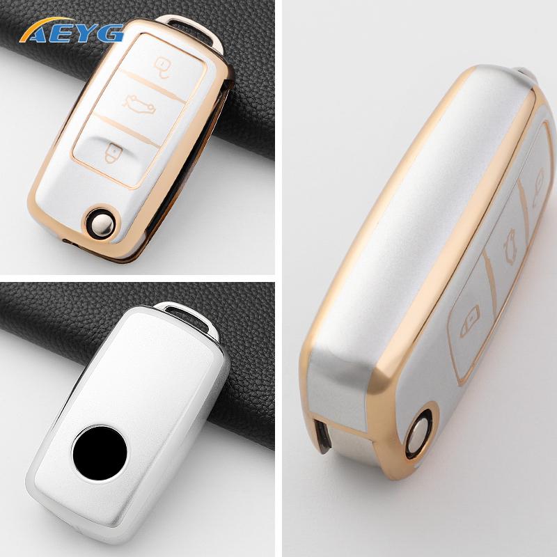 Soft Tpu Car Key Case Cover Shell Fob For Vw Volkswagen Polo Tiguan Passat B5 B6 B7 Golf 4 5 6 Mk6 Jetta Lavida Accessories Bag