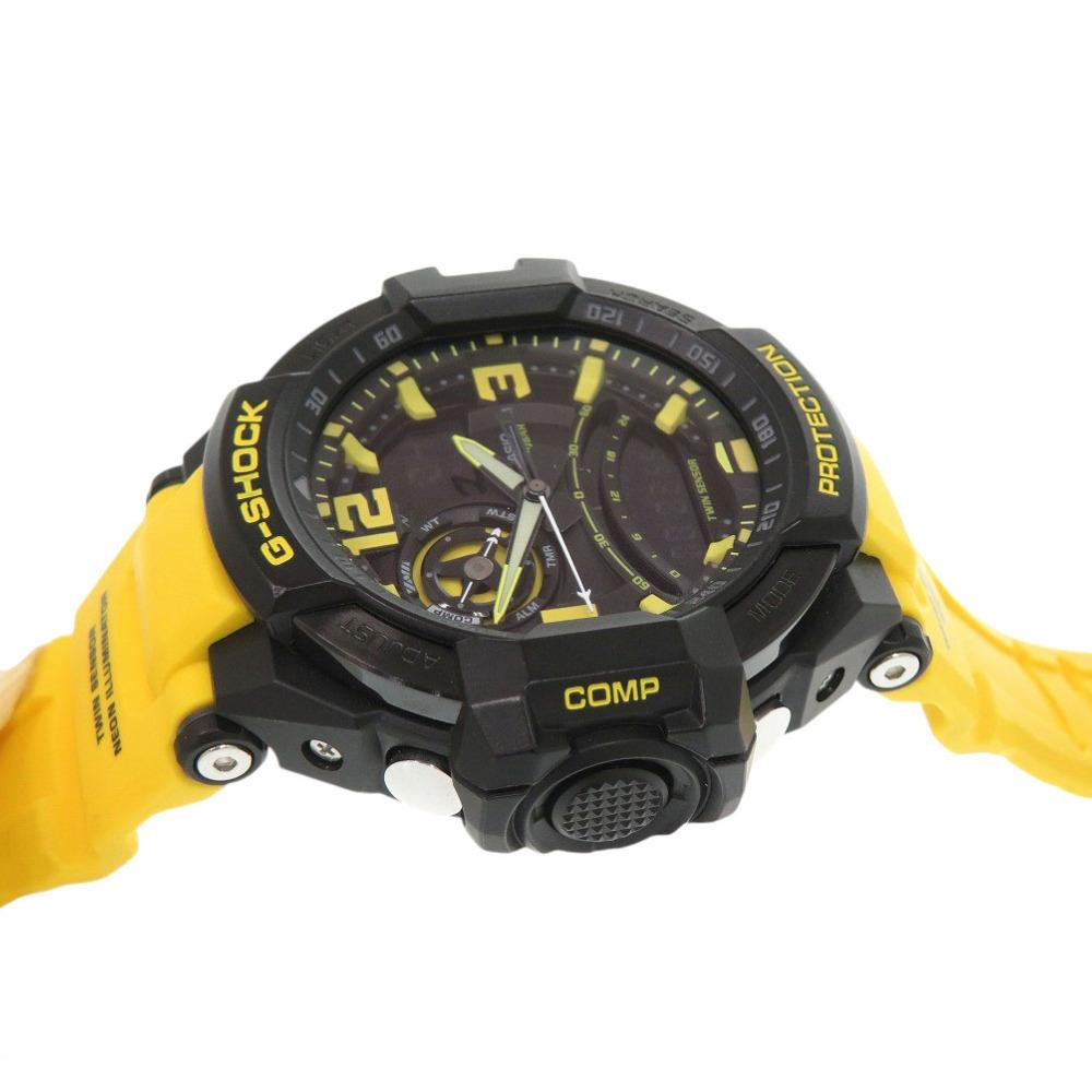 Casio Sky Cockpit Edelstahl Harz Schwarz Quarz Digitaluhr 1602 G-SHOCK GA-1000-9BJF