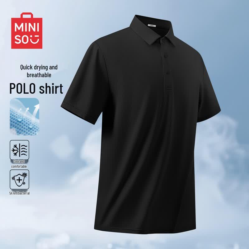 MINISO Men's Ice Silk Quick-Dry Polo Shirt