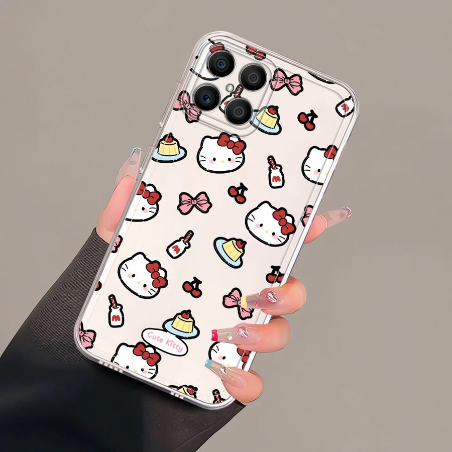 Soft Phone Cover Case for Honor X8 X9a X9b X8a 90 Lite X8b X7b Sanrio Cartoon Hello Kitty