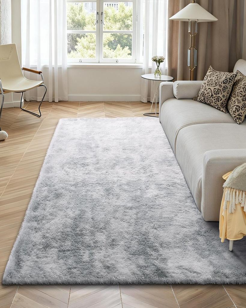 Indoor Plush Area Rugs, 1.83x2.74 M Soft Plush Carpet, FFurry Shag Area Rugs for Living Room, Bedroom, Modern Home Decor Aesthetic Long-Pile Rug,
