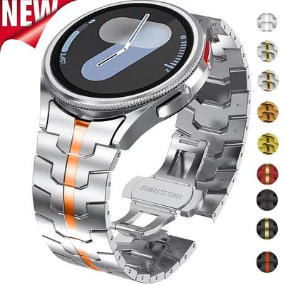 Stainless Steel Strap for Samsung Galaxy Watch 7 6 5 4 40mm 44mm 6 Classic 43mm 47mm No Gaps Metal Band 5Pro 45mm Quick Bracelet