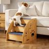 Non-Slip Wooden Dog Stairs Safety Railing Pet Staircase Pet Ramp Pet Climbing Ladder  Helping Climb