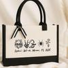 Custom Halloween Bachelorette Canvas Tote Bag Wedding Goth Bridal Shower Gift Witch Spooky Bride Gift Halloween Party Decoration