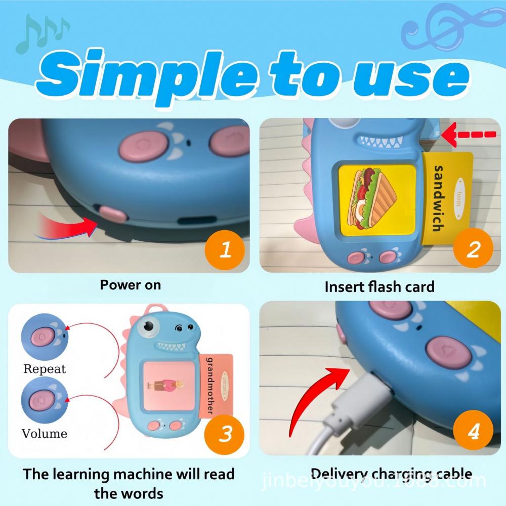Baby Insert Flash Card Reader Machine, Kids Early Language Learning Educational Reading Toy, Intellectual Development Toy Gift for Toddlers