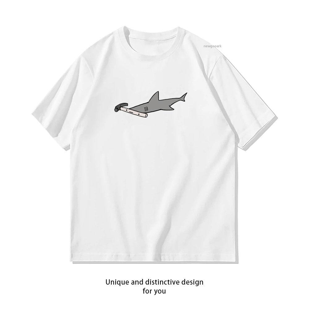 

Funny Hammerhead Shark TShirt Women Unisex Casual Cotton Graphic T Shirts Classic Oneck Shirt Ropa De Hombre S