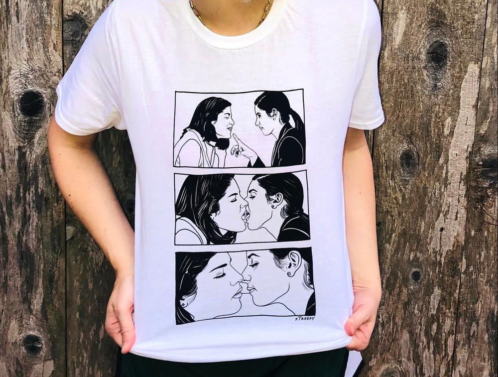 

Жестокие игры Лесбийский поцелуй Сара Мишель Геллар и Сельма Блэр Унисекс футболка 3XL