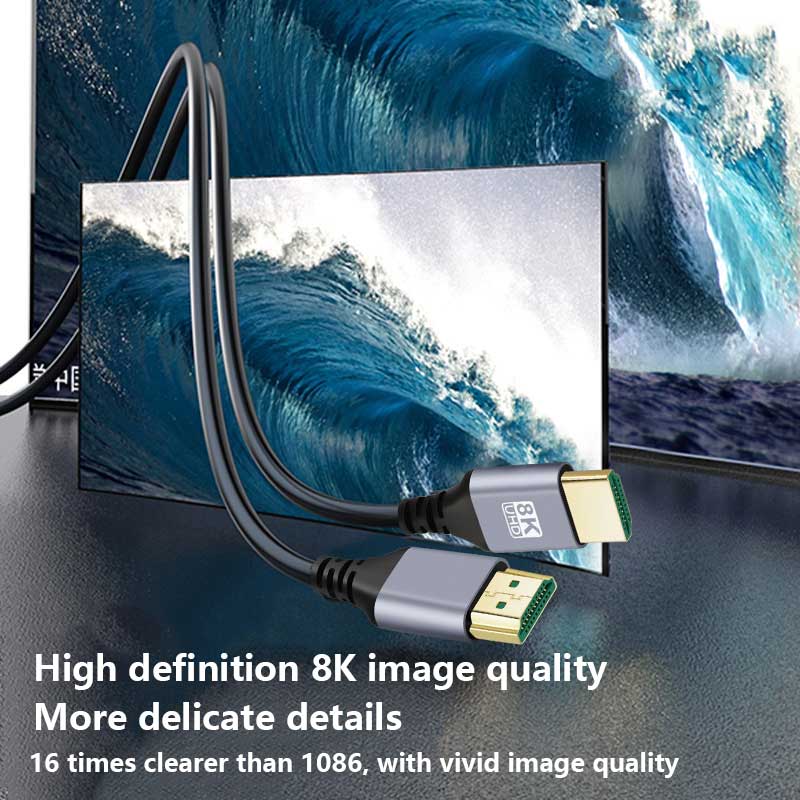 8K HDMI Cable 48Gbps Certified Ultra High Speed HDMI Cable Braided Cord-4K@120Hz 8K@60Hz, DTS:X, HDCP 2.2 & 2.3, HDR 10 Compatible Roku TV/PS5/HDTV