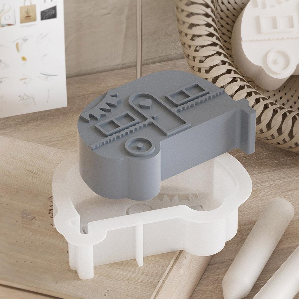 Practical Silicone Mold Tool Accessory for Candle Bases and Decorative Figurines Using Resin or Plaster Craft Supplies