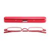 Hinge Readers Eyeglasses with Portable Pen Clip Case Blue Light Blocking Mini Reading Glasses