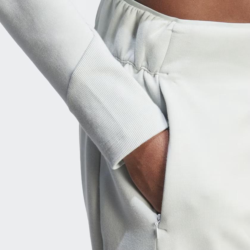 Adidas Z.N.E. Knit Joggers With Solid Color Logo Women Bottoms Light-Blue IN5141