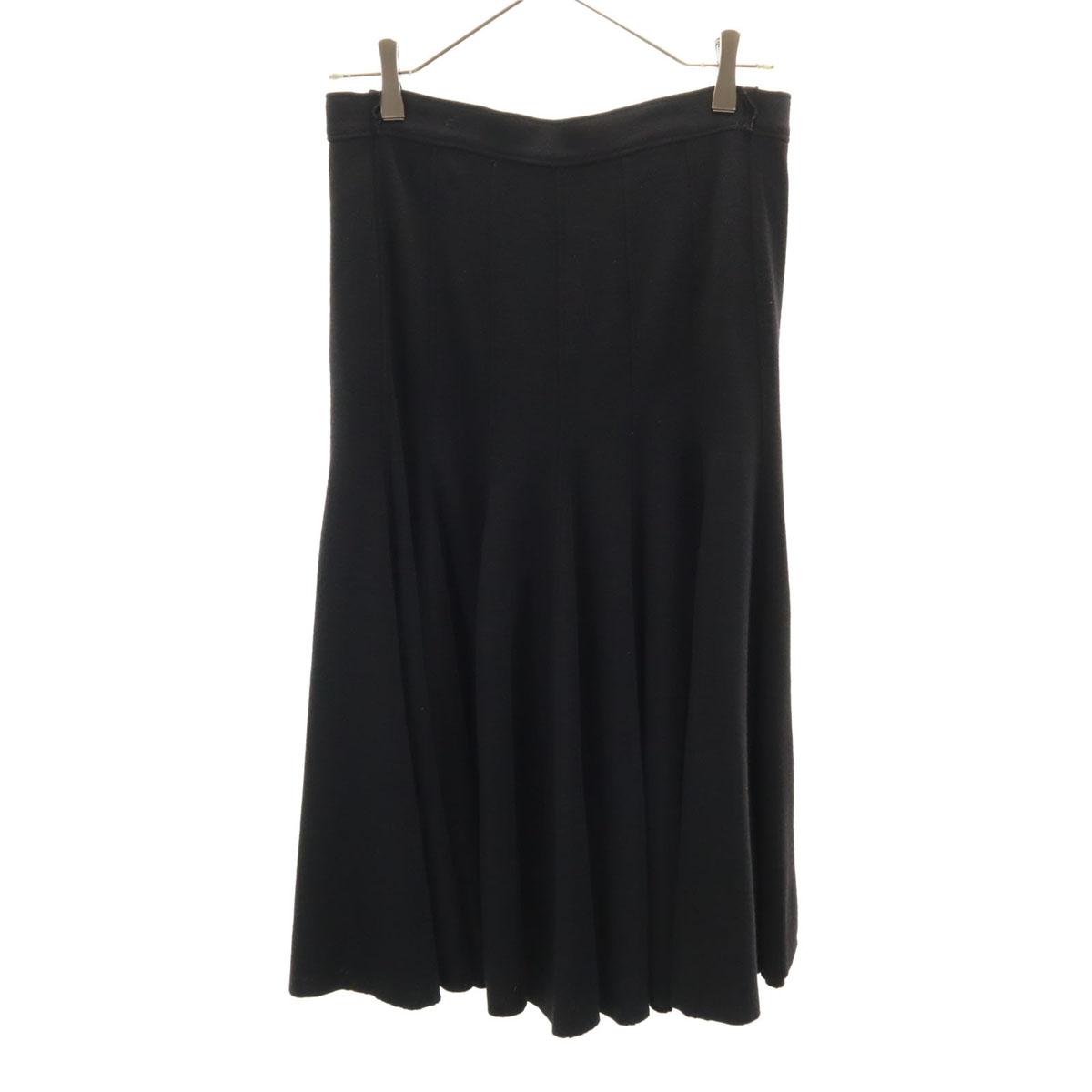 

GIVENCHY Made in France Mimole length knit flare skirt M black Women Used