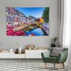 Water Venice Tapestry,Grand Canal and Famous Italian Architecture City Tapestry,Wall Hanging for Bedroom Living Room Dorm Decor