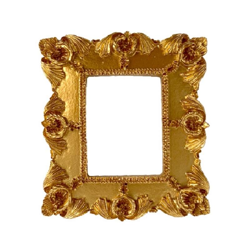 Small Antique Resin Picture Frame Victorian Rectangular Oval Jewelry Display Photo Frame for Weddings Party Decors