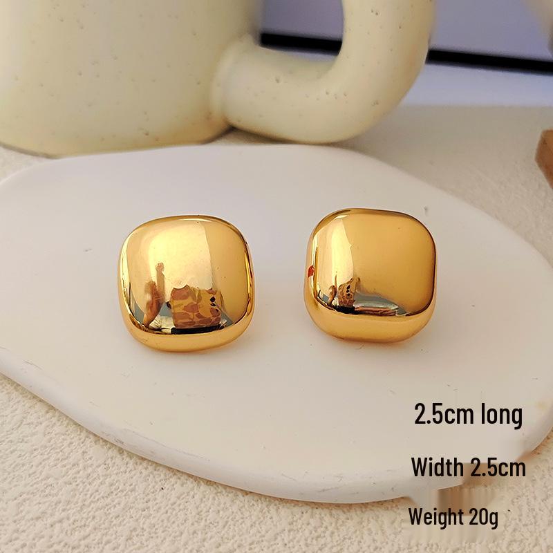Gold Teardrop Stud Earrings: Unique High-End European and American Design