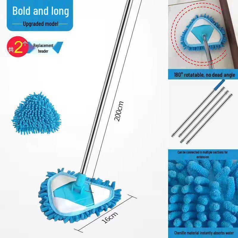 Mini Mocio Triangolare in Chenille per Pareti e Soffitti - Pulitore Domestico Leggero