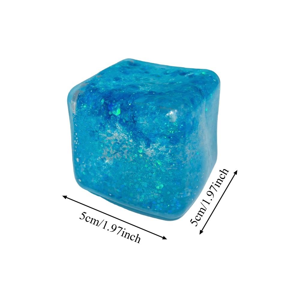 Maltose 1/2/3P Cube Stress Squeeze Toy Decompression Vent Ice Cube Anti Stress Slow Rising Polar Light Vibrant Multi-Colored Squeeze Tpr Toy