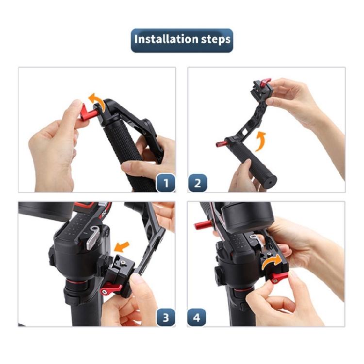 Silicone Handgrip  For SLR Camera Stabilizer Foldable Camera Expansion Bracket With Cold Shoe Mounts