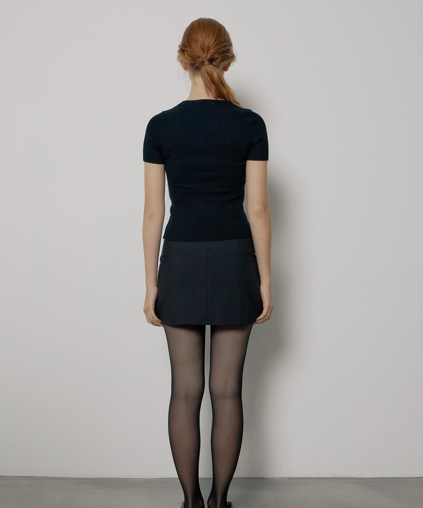 Moseullu Mini Lip Skirt Pants (Black)