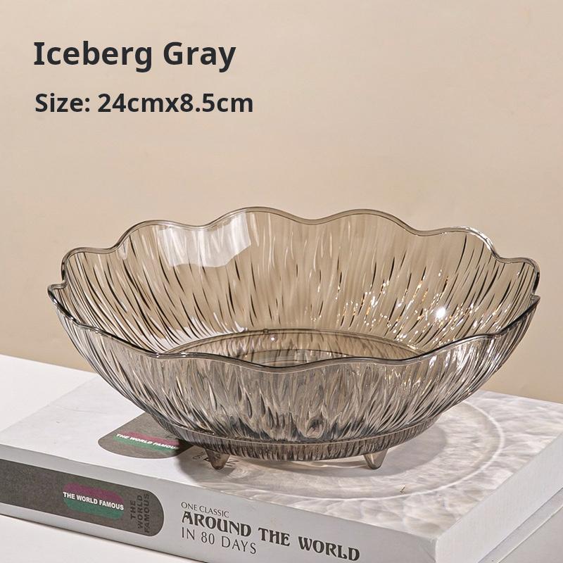 RotatePETMaterial fruit plate snack plate chinese style daily dining kitchen fruit plate for homesimple fruit snack plate