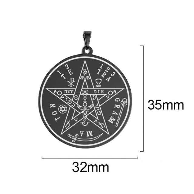 

3 шт. Тетраграмматон Амулет Подвеска Для Ожерелья Ангел Магический Амулет Талисман Пентаграмма Соломона Ожерелья Аксессуары