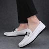 Fashion New Men's Flats Genuine Leathe Men All-match Casual Shoes High Quality Mens Comfortable Loafers Mens Slip On Walking Footwear