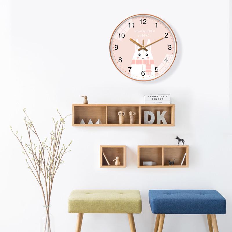 14-Inch Ultra-Quiet Creative Cartoon Wall Clock - Modern Design for Living Room