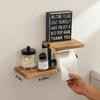 1pcs Wooden Paper Towel Holder Space Saving Countertop Organizer with Vertical Paper Towel Storage for Kitchen and Bathroom