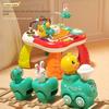 Interactive Baby Activity Table 8-In-1 Sensory Learning Toy With Music Rotating Gears Educational Play Center For Toddlers Gift