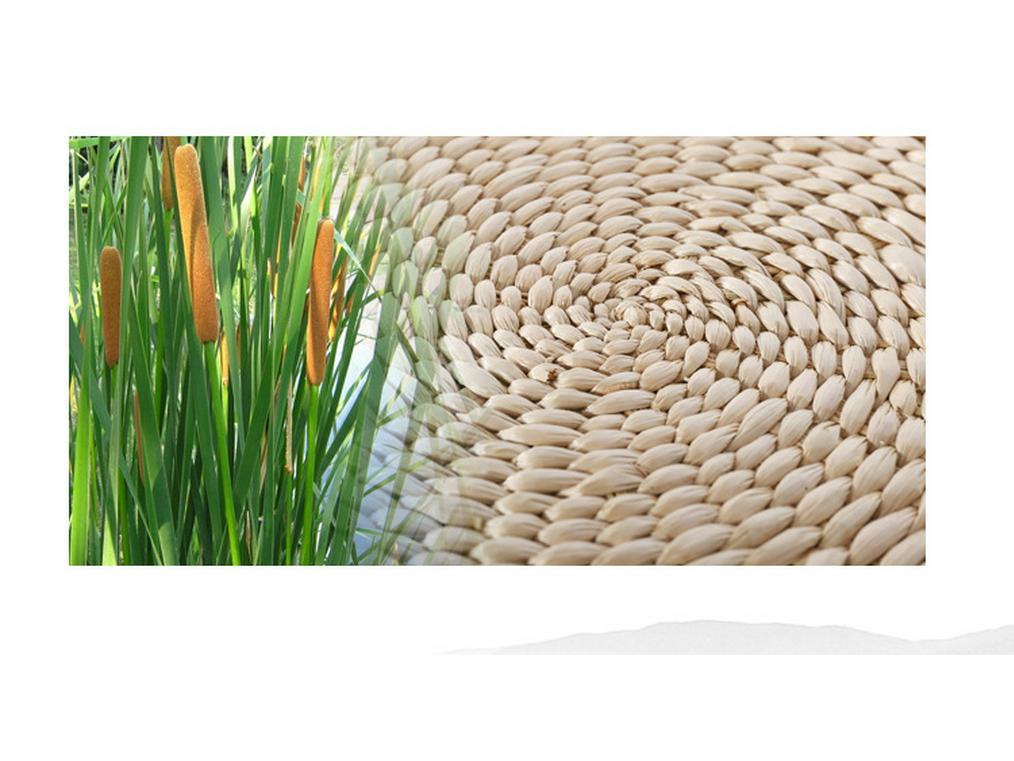 Round Woven Straw Zen Meditation Cushion Tatami Seat or Kneeling Tea Ceremony Cushion