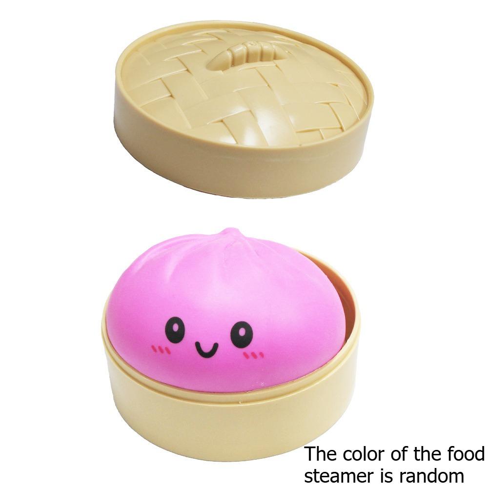 Kawaii Glitter Dumpling Squishy Bun Siopao Ball Toy With Box Stress Reliever Simulation Toy For Kids Party Favors