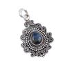 Natural Labradorite Gemstone 925 Sterling Silver Handmade Partywear Pendant 1.55" Gift For Mom PP-25-21